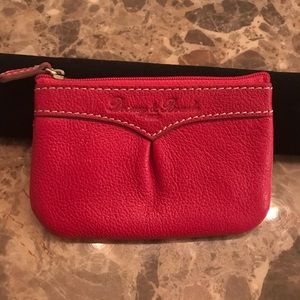 Dooney & Bourke authentic red mini leather wallet